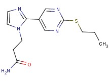 3-{2-[2-(propylthio)pyrimidin-5-yl]-1H-imidazol-1-yl}propanamide
