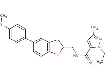 1-ethyl-3-methyl-N-({5-[4-(methylthio)phenyl]-2,3-dihydro-1-benzofuran-2-yl}methyl)-1H-pyrazole-5-carboxamide