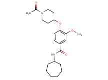 4-[(1-acetyl-4-piperidinyl)oxy]-N-cycloheptyl-3-methoxybenzamide