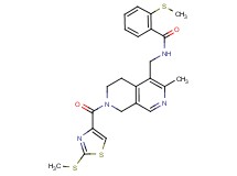 N-[(3-methyl-7-{[2-(methylthio)-1,3-thiazol-4-yl]carbonyl}-5,6,7,8-tetrahydro-2,7-naphthyridin-4-yl)methyl]-2-(methylthio)benzamide