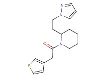 2-[2-(1H-pyrazol-1-yl)ethyl]-1-(3-thienylacetyl)piperidine
