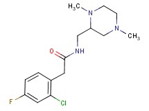 2-(2-chloro-4-fluorophenyl)-N-[(1,4-dimethylpiperazin-2-yl)methyl]acetamide