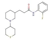 N-(2-fluorophenyl)-3-[1-(tetrahydro-2H-thiopyran-4-yl)-3-piperidinyl]propanamide