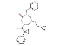6-(cyclopropylmethoxy)-4-[(1-phenylcyclopropyl)carbonyl]-1-(3-pyridinylmethyl)-1,4-diazepan-2-one