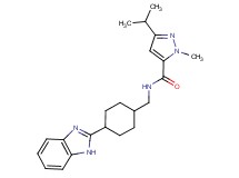 N-{[4-(1H-benzimidazol-2-yl)cyclohexyl]methyl}-3-isopropyl-1-methyl-1H-pyrazole-5-carboxamide