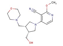 4-[(3R*,4R*)-3-(hydroxymethyl)-4-(morpholin-4-ylmethyl)pyrrolidin-1-yl]-2-methoxynicotinonitrile