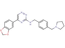 5-(1,3-benzodioxol-5-yl)-N-[4-(1-pyrrolidinylmethyl)benzyl]-1,2,4-triazin-3-amine