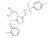 N-({5-[(2-chlorobenzyl)thio]-4-isobutyl-4H-1,2,4-triazol-3-yl}methyl)-4-fluorobenzenesulfonamide