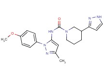 N-[1-(4-methoxyphenyl)-3-methyl-1H-pyrazol-5-yl]-3-(1H-pyrazol-3-yl)piperidine-1-carboxamide