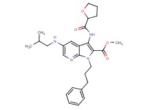 methyl 5-(isobutylamino)-1-(3-phenylpropyl)-3-[(tetrahydro-2-furanylcarbonyl)amino]-1H-pyrrolo[2,3-b]pyridine-2-carboxylate