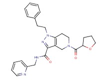 1-(2-phenylethyl)-N-(2-pyridinylmethyl)-5-(tetrahydro-2-furanylcarbonyl)-4,5,6,7-tetrahydro-1H-pyrazolo[4,3-c]pyridine-3-carboxamide