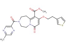 methyl 3-[(5-methyl-2-pyrazinyl)carbonyl]-7-oxo-9-[2-(3-thienyl)ethoxy]-1,2,3,4,5,7-hexahydropyrido[1,2-d][1,4]diazepine-10-carboxylate
