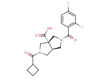 (3aR*,6aR*)-2-(cyclobutylcarbonyl)-5-(2,4-difluorobenzoyl)hexahydropyrrolo[3,4-c]pyrrole-3a(1H)-carboxylic acid