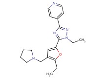 4-{1-ethyl-5-[5-ethyl-4-(pyrrolidin-1-ylmethyl)-2-furyl]-1H-1,2,4-triazol-3-yl}pyridine