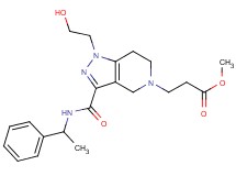 methyl 3-(1-(2-hydroxyethyl)-3-{[(1-phenylethyl)amino]carbonyl}-1,4,6,7-tetrahydro-5H-pyrazolo[4,3-c]pyridin-5-yl)propanoate
