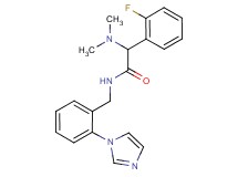 2-(dimethylamino)-2-(2-fluorophenyl)-N-[2-(1H-imidazol-1-yl)benzyl]acetamide