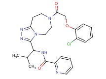 N-(1-{7-[(2-chlorophenoxy)acetyl]-6,7,8,9-tetrahydro-5H-[1,2,4]triazolo[4,3-d][1,4]diazepin-3-yl}-2-methylpropyl)-2-pyridinecarboxamide