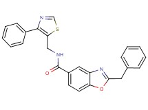 2-benzyl-N-[(4-phenyl-1,3-thiazol-5-yl)methyl]-1,3-benzoxazole-5-carboxamide