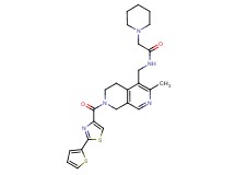 N-[(3-methyl-7-{[2-(2-thienyl)-1,3-thiazol-4-yl]carbonyl}-5,6,7,8-tetrahydro-2,7-naphthyridin-4-yl)methyl]-2-(1-piperidinyl)acetamide