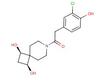 (1R*,3S*)-7-[(3-chloro-4-hydroxyphenyl)acetyl]-7-azaspiro[3.5]nonane-1,3-diol