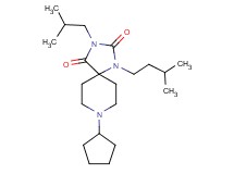 8-cyclopentyl-3-isobutyl-1-(3-methylbutyl)-1,3,8-triazaspiro[4.5]decane-2,4-dione