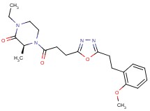 (3S)-1-ethyl-4-(3-{5-[2-(2-methoxyphenyl)ethyl]-1,3,4-oxadiazol-2-yl}propanoyl)-3-methyl-2-piperazinone