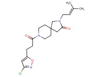 8-[3-(3-chloroisoxazol-5-yl)propanoyl]-2-(3-methylbut-2-en-1-yl)-2,8-diazaspiro[4.5]decan-3-one
