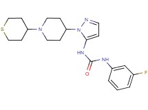 N-(3-fluorophenyl)-N'-{1-[1-(tetrahydro-2H-thiopyran-4-yl)-4-piperidinyl]-1H-pyrazol-5-yl}urea