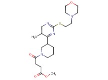 methyl 4-[3-(5-methyl-2-{[2-(4-morpholinyl)ethyl]thio}-4-pyrimidinyl)-1-piperidinyl]-4-oxobutanoate