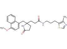3-{2-[(4-methoxy-1-naphthyl)methyl]-5-oxo-2-pyrrolidinyl}-N-[3-(4-methyl-1,3-thiazol-5-yl)propyl]propanamide