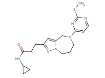 N-cyclopropyl-3-{5-[2-(methylthio)-4-pyrimidinyl]-5,6,7,8-tetrahydro-4H-pyrazolo[1,5-a][1,4]diazepin-2-yl}propanamide