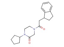 1-cyclopentyl-4-(2,3-dihydro-1H-inden-1-ylacetyl)-2-piperazinone