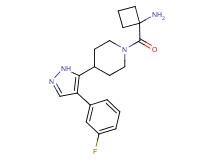 1-({4-[4-(3-fluorophenyl)-1H-pyrazol-5-yl]piperidin-1-yl}carbonyl)cyclobutanamine