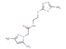 2-(5-amino-3-methyl-1H-pyrazol-1-yl)-N-{2-[(5-methyl-1,3,4-thiadiazol-2-yl)thio]ethyl}acetamide
