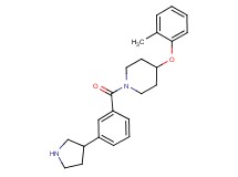 4-(2-methylphenoxy)-1-[3-(3-pyrrolidinyl)benzoyl]piperidine