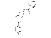 N-{1-[2-(4-fluorophenyl)ethyl]-5-oxo-3-pyrrolidinyl}-2-pyrazinecarboxamide