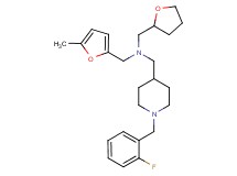 1-[1-(2-fluorobenzyl)-4-piperidinyl]-N-[(5-methyl-2-furyl)methyl]-N-(tetrahydro-2-furanylmethyl)methanamine