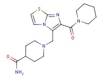 1-{[6-(piperidin-1-ylcarbonyl)imidazo[2,1-b][1,3]thiazol-5-yl]methyl}piperidine-4-carboxamide