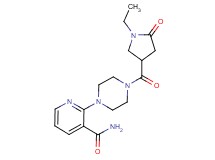 2-{4-[(1-ethyl-5-oxo-3-pyrrolidinyl)carbonyl]-1-piperazinyl}nicotinamide