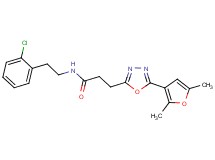 N-[2-(2-chlorophenyl)ethyl]-3-[5-(2,5-dimethyl-3-furyl)-1,3,4-oxadiazol-2-yl]propanamide
