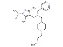 1-(1-isopropyl-3,5-dimethyl-1H-pyrazol-4-yl)-N-{[1-(2-methoxyethyl)-4-piperidinyl]methyl}-N-(4-pyridinylmethyl)methanamine