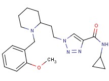 N-cyclopropyl-1-{2-[1-(2-methoxybenzyl)-2-piperidinyl]ethyl}-1H-1,2,3-triazole-4-carboxamide