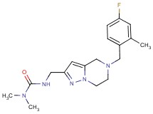 N'-{[5-(4-fluoro-2-methylbenzyl)-4,5,6,7-tetrahydropyrazolo[1,5-a]pyrazin-2-yl]methyl}-N,N-dimethylurea