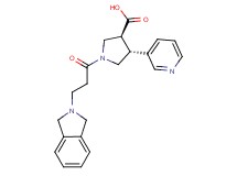 (3S*,4R*)-1-[3-(1,3-dihydro-2H-isoindol-2-yl)propanoyl]-4-pyridin-3-ylpyrrolidine-3-carboxylic acid