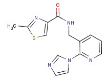 N-{[2-(1H-imidazol-1-yl)-3-pyridinyl]methyl}-2-methyl-1,3-thiazole-4-carboxamide