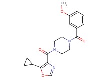 1-[(5-cyclopropyl-1,3-oxazol-4-yl)carbonyl]-4-(3-methoxybenzoyl)piperazine
