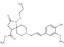 methyl 8-[(2E)-3-(4-hydroxy-3-methoxyphenyl)-2-propen-1-yl]-2-oxo-1-propoxy-1,8-diazaspiro[4.5]decane-4-carboxylate