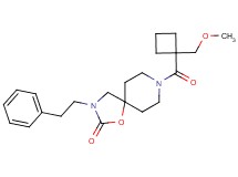 8-{[1-(methoxymethyl)cyclobutyl]carbonyl}-3-(2-phenylethyl)-1-oxa-3,8-diazaspiro[4.5]decan-2-one