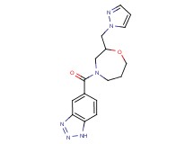 5-{[2-(1H-pyrazol-1-ylmethyl)-1,4-oxazepan-4-yl]carbonyl}-1H-1,2,3-benzotriazole