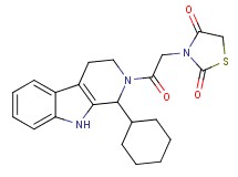 3-[2-(1-cyclohexyl-1,3,4,9-tetrahydro-2H-beta-carbolin-2-yl)-2-oxoethyl]-1,3-thiazolidine-2,4-dione